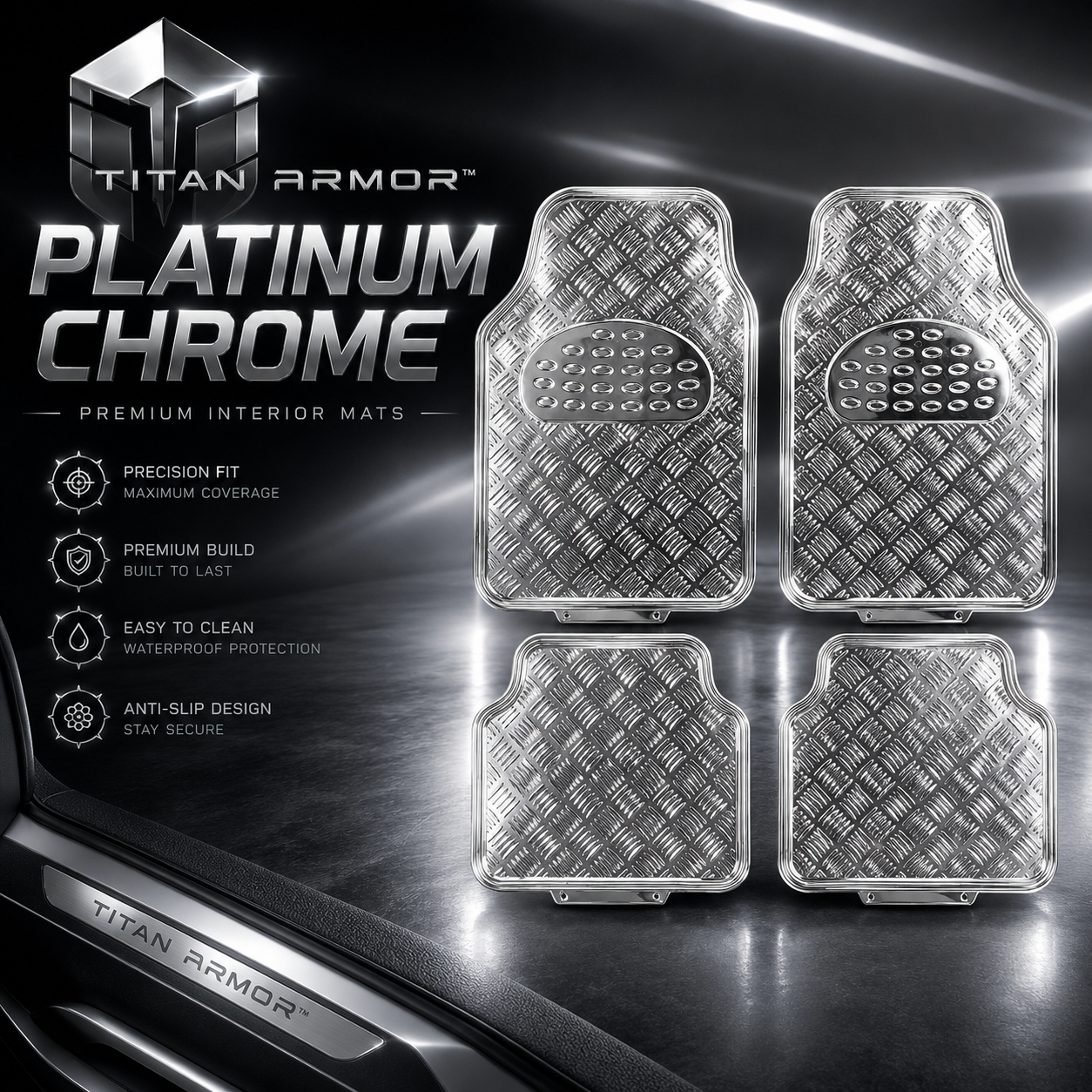 PLATINUM CHROME: Titan Armor Premium Interior Mat