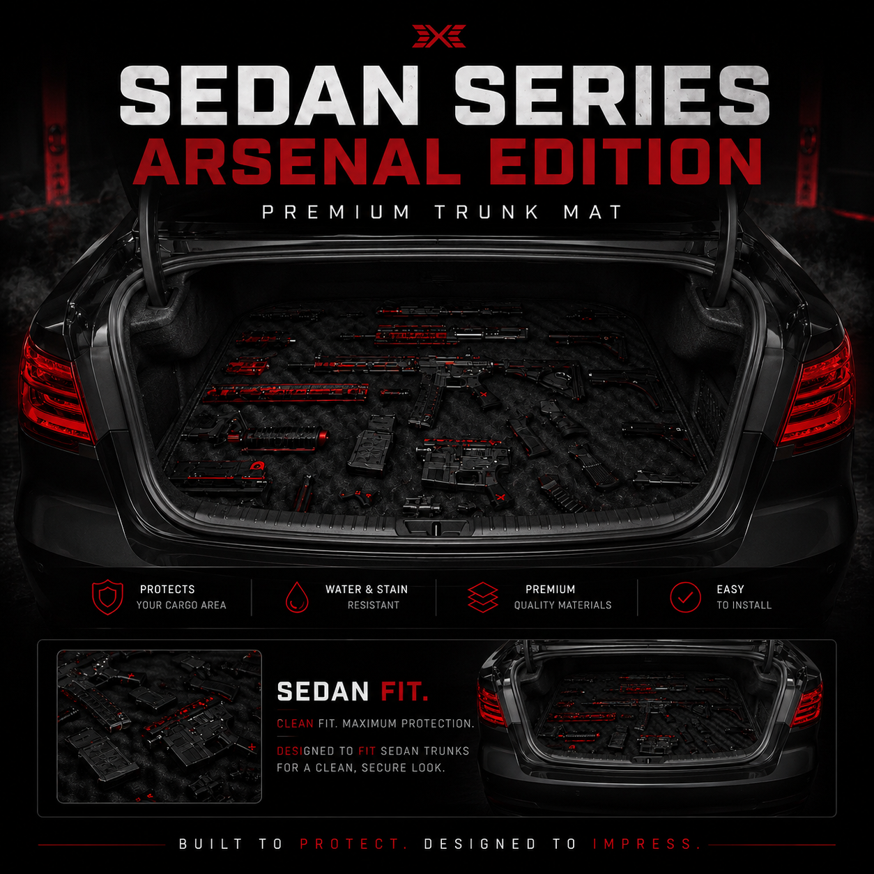 SEDAN SERIES: Arsenal Edition Premium Trunk Mat
